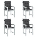 Vidaxl stoelkussens 4 st lage rug 100x50x4 cm stof gemêleerd antraciet