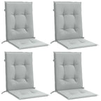Vidaxl stoelkussens 4 st lage rug 100x50x4 cm stof lichtgrijs