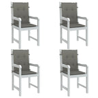 Vidaxl stoelkussens 4 st lage rug 100x50x4 cm stof donkergrijs