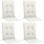 Vidaxl stoelkussens 4 st lage rug 100x50x4 cm stof gemêleerd crème