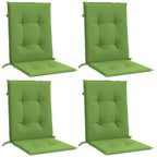 Vidaxl stoelkussens 4 st lage rug 100x50x4 cm stof gemêleerd groen