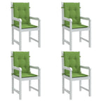 Vidaxl stoelkussens 4 st lage rug 100x50x4 cm stof gemêleerd groen