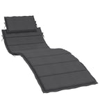 Vidaxl ligbedkussen 186x58x4 cm stof gemêleerd antracietkleurig