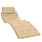 Vidaxl ligbedkussen 186x58x4 cm stof gemêleerd beige