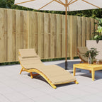 Vidaxl ligbedkussen 186x58x4 cm stof gemêleerd beige