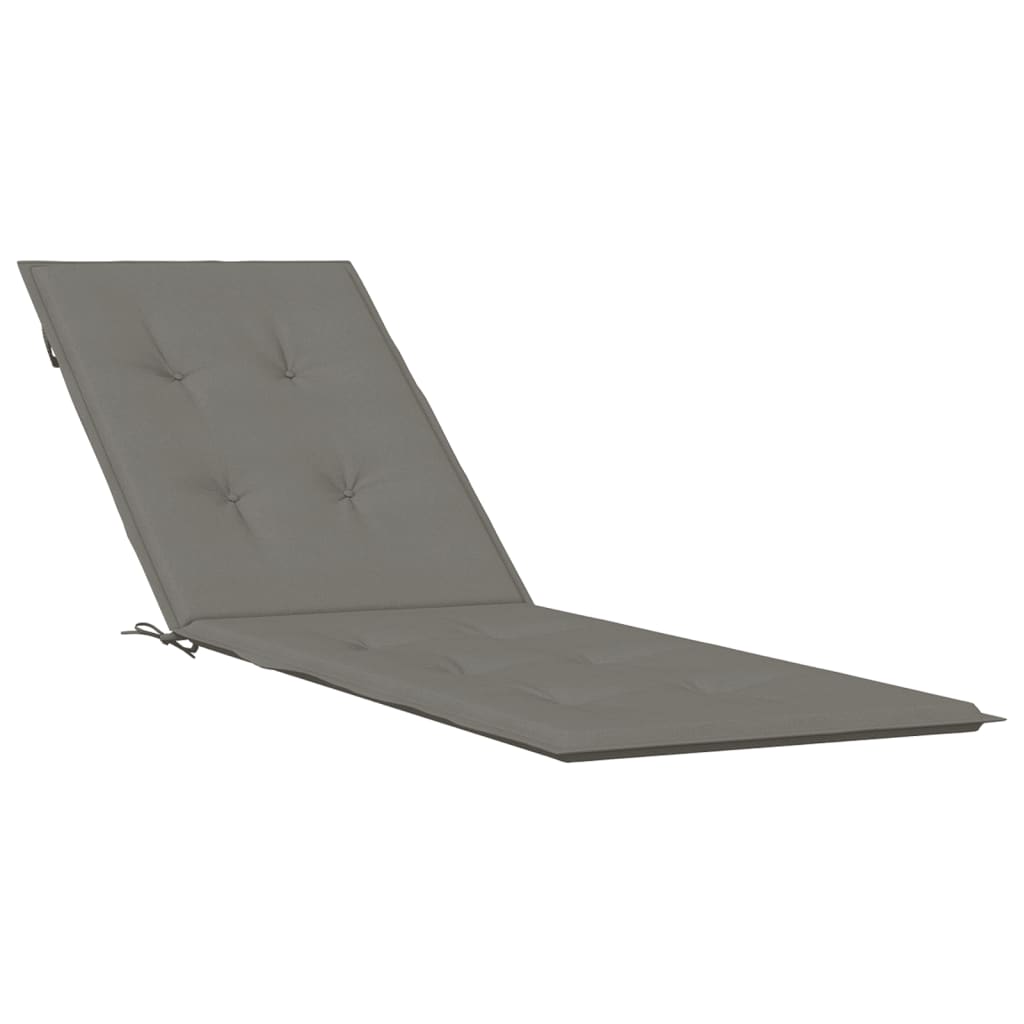 Vidaxl terrasstoelkussen (75+105) x 50 x 4 cm stof gemêleerd donkergrijs