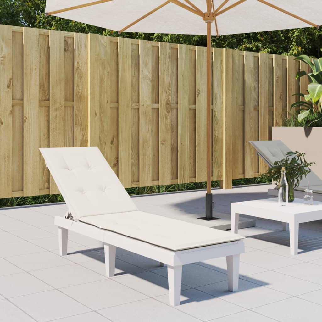 Vidaxl terrasstoelkussen (75+105) x 50 x 4 cm stof gemêleerd crèmekleurig