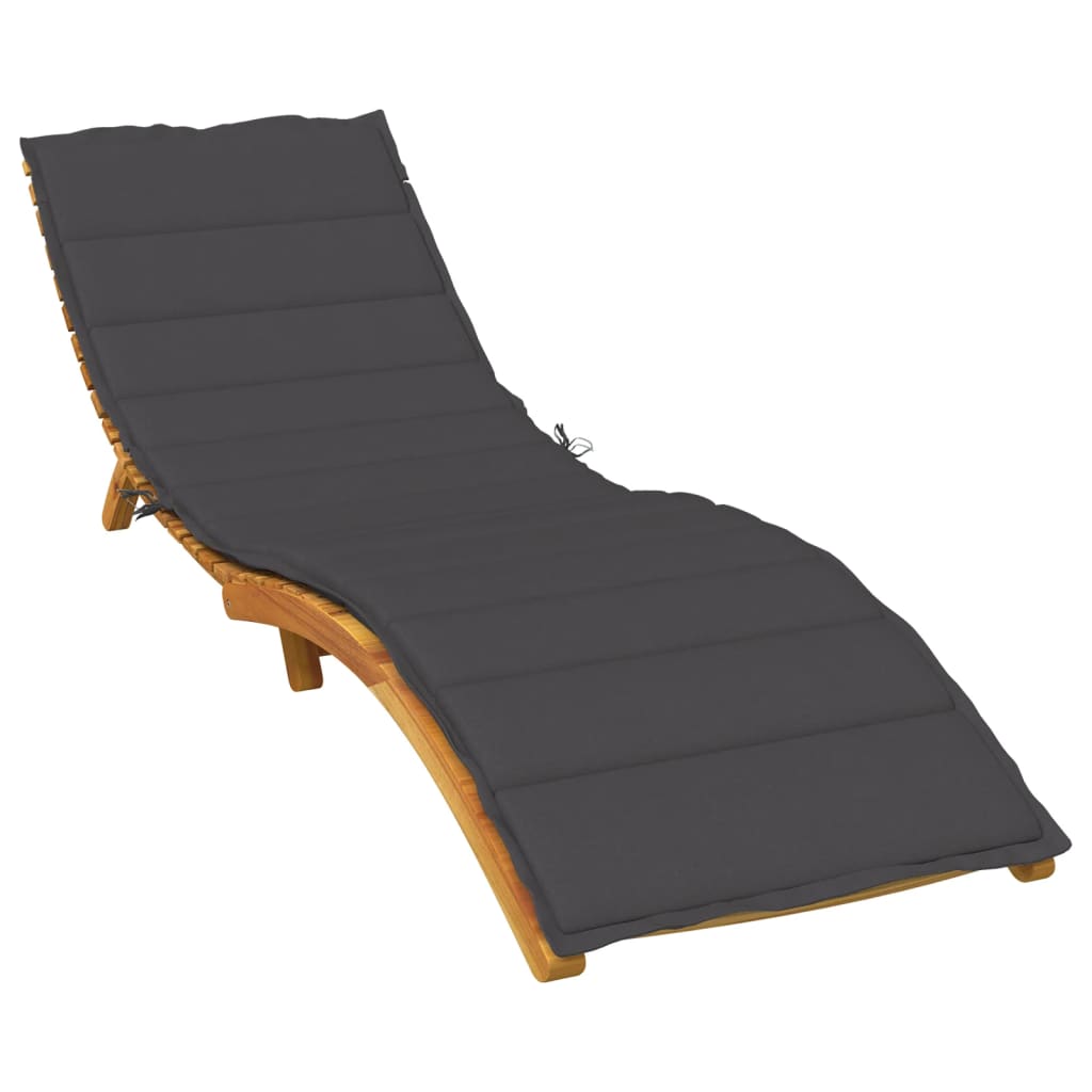 Vidaxl ligbedkussen 200x70x4 cm stof gemêleerd antracietkleurig
