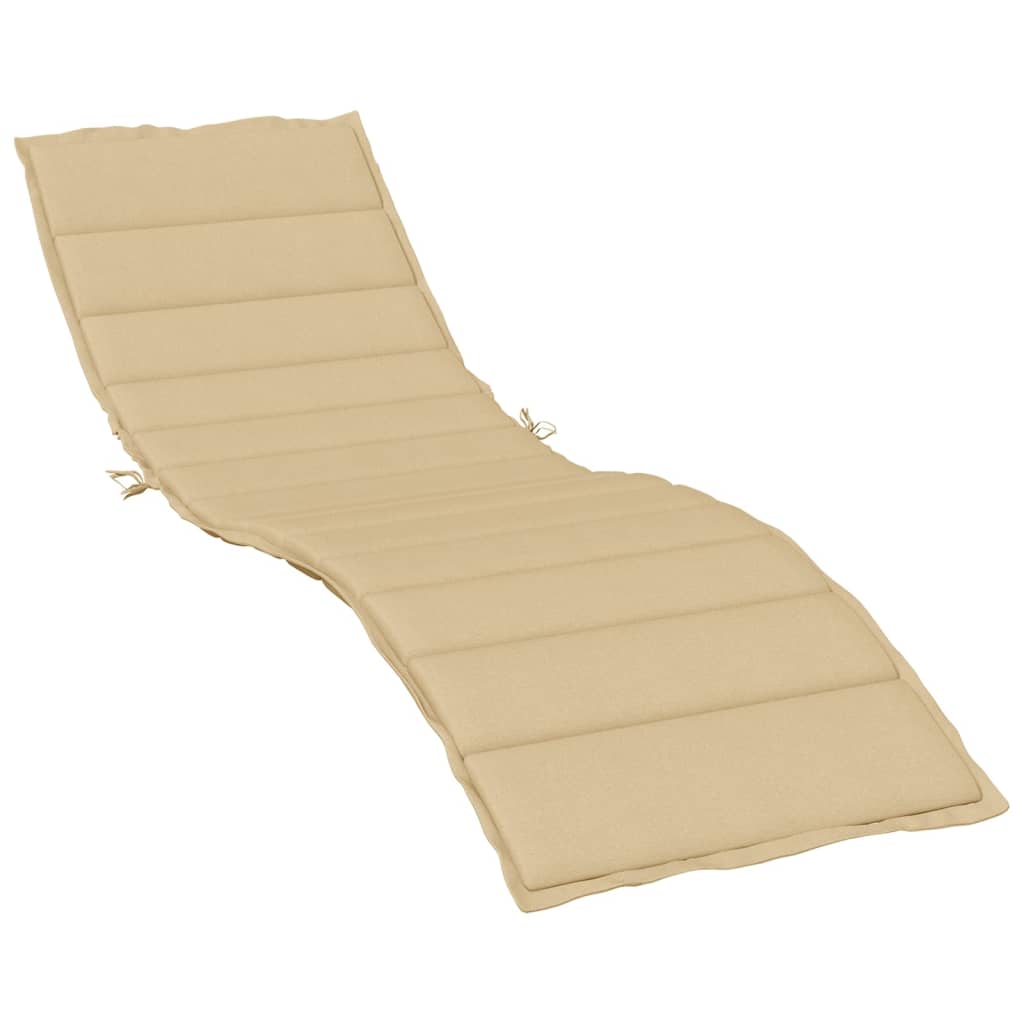 Vidaxl ligbedkussen 200x70x4 cm stof gemêleerd beige