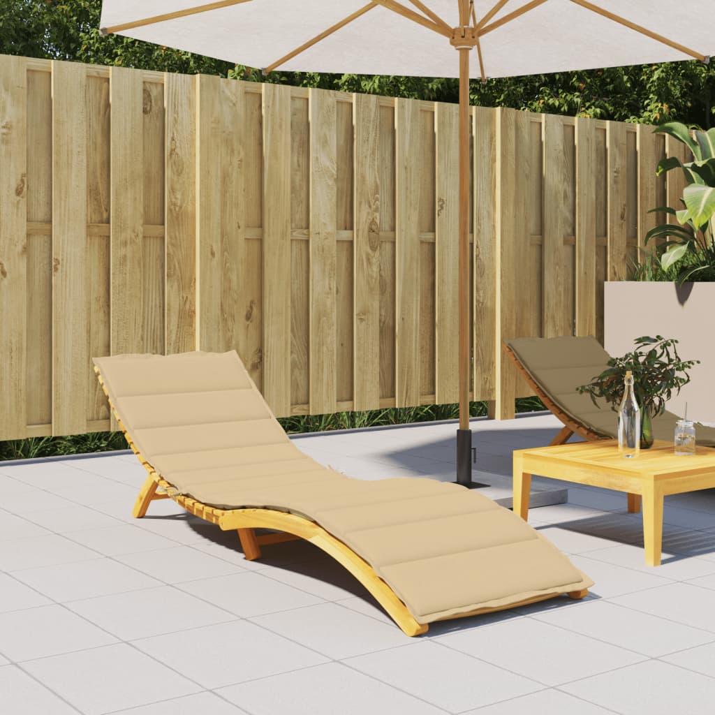 Vidaxl ligbedkussen 200x70x4 cm stof gemêleerd beige