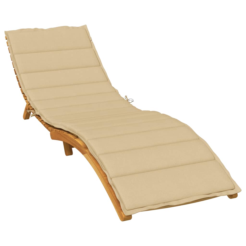 Vidaxl ligbedkussen 200x70x4 cm stof gemêleerd beige