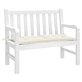 Vidaxl tuinbankkussen 100x50x7 cm stof gemêleerd crèmekleurig