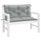 Vidaxl tuinbankkussens 2 st 100x50x7 cm stof gemêleerd lichtgrijs