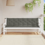 Vidaxl tuinbankkussens 2 st 200x50x7 cm stof gemêleerd donkergrijs