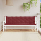 Vidaxl tuinbankkussens 2 st 200x50x7 cm stof gemêleerd wijnrood