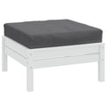 Vidaxl palletkussen 60x60x9,5 cm stof gemêleerd antracietkleurig