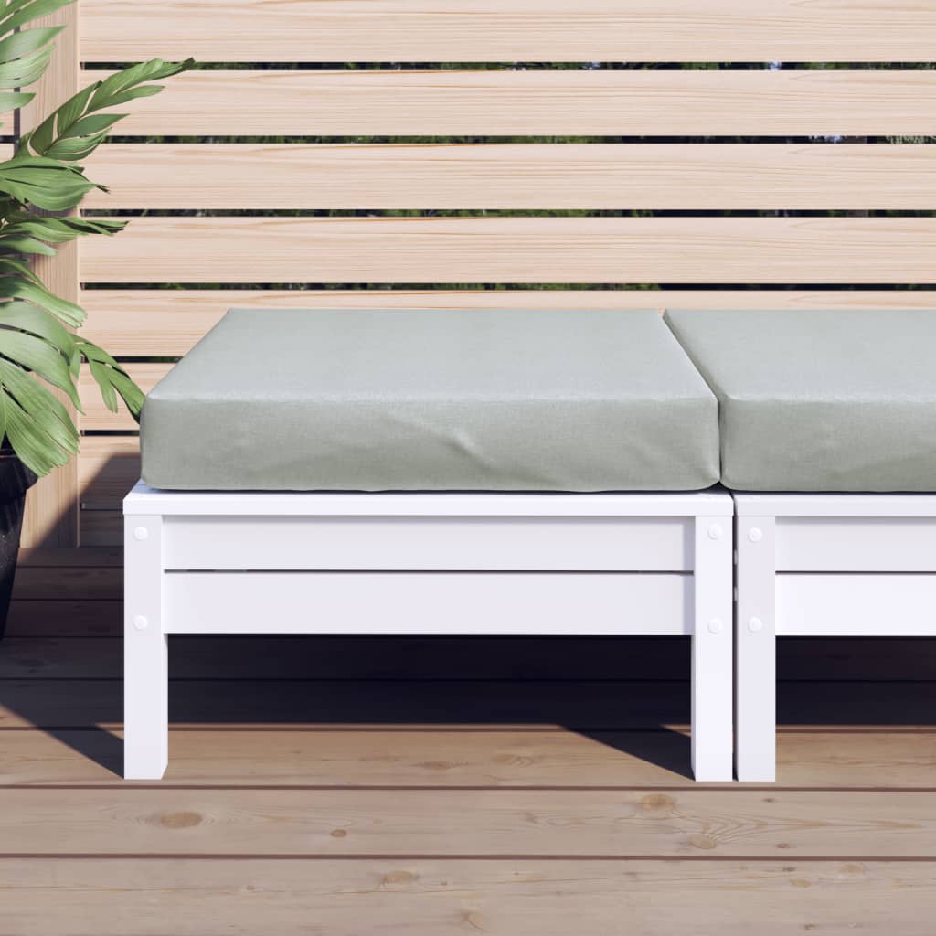 Vidaxl palletkussen 60x60x9,5 cm stof gemêleerd lichtgrijs