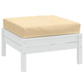 Vidaxl palletkussen 60x60x10 cm stof gemêleerd beige