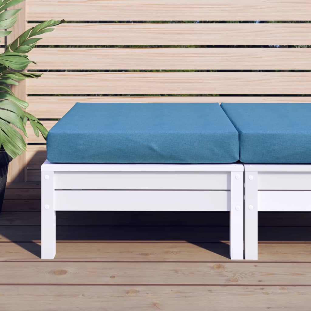 Vidaxl palletkussen 60x60x9,5 cm stof gemêleerd blauw