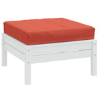 Vidaxl palletkussen 60x60x9,5 cm stof gemêleerd rood