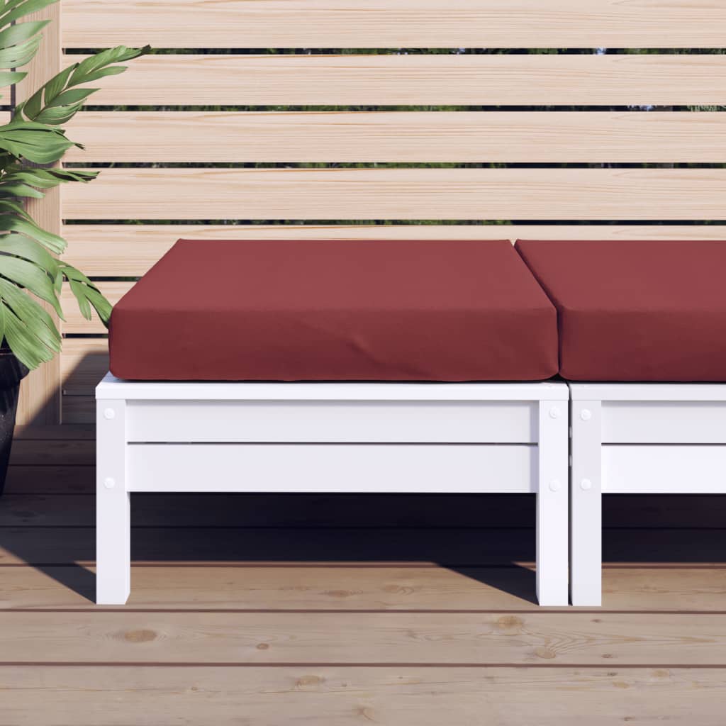 Vidaxl palletkussen 60x60x9,5 cm stof gemêleerd wijnrood
