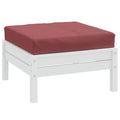 Vidaxl palletkussen 60x60x9,5 cm stof gemêleerd wijnrood