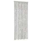 Vidaxl vliegengordijn 56x185 cm chenille lichtgrijs en wit