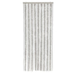 Vidaxl vliegengordijn 56x185 cm chenille lichtgrijs en wit