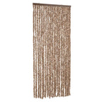 Vidaxl vliegengordijn 90x200 cm chenille beige en donkerbruin