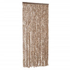 Vidaxl vliegengordijn 90x220 cm chenille beige en donkerbruin