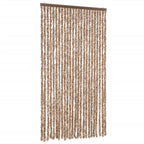 Vidaxl vliegengordijn 100x220 cm chenille beige en donkerbruin