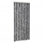 Vidaxl vliegengordijn 90x220 cm chenille grijs en zwart