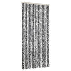 Vidaxl vliegengordijn 90x220 cm chenille grijs en zwart-wit