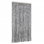 Vidaxl vliegengordijn 100x200 cm chenille grijs en zwart-wit