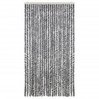 Vidaxl vliegengordijn 100x200 cm chenille grijs en zwart-wit