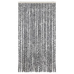 Vidaxl vliegengordijn 100x230 cm chenille grijs en zwart-wit