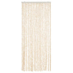 VidaXL Vliegengordijn 56x185 cm chenille beige en wit