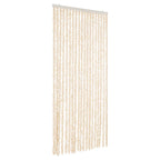 Vidaxl vliegengordijn 56x200 cm chenille beige en wit