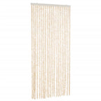 Vidaxl vliegengordijn 90x200 cm chenille beige en wit