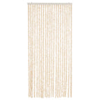 Vidaxl vliegengordijn 90x200 cm chenille beige en wit