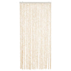 Vidaxl vliegengordijn 90x220 cm chenille beige en wit