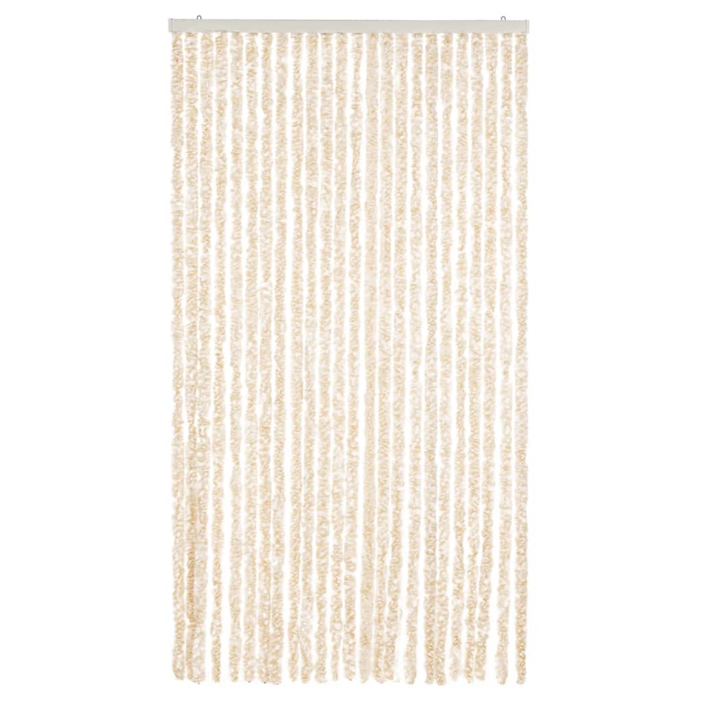 Vidaxl vliegengordijn 100x220 cm chenille beige en wit