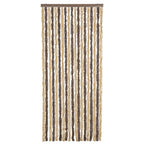 Vidaxl vliegengordijn 56x200 cm chenille donkerbruin en beige