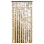 Vidaxl vliegengordijn 90x200 cm chenille donkerbruin en beige