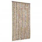 Vidaxl vliegengordijn 100x200 cm chenille donkerbruin en beige