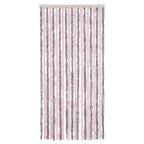 Vidaxl vliegengordijn 90x220 cm chenille zilvergrijs en roze