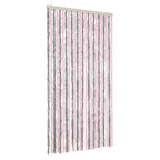 Vidaxl vliegengordijn 100x230 cm chenille zilvergrijs en roze