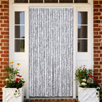 Vidaxl vliegengordijn 100x230 cm chenille wit en grijs