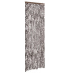 Vidaxl vliegengordijn 56x200 cm chenille bruin en wit