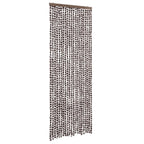 Vidaxl vliegengordijn 90x200 cm chenille bruin en wit